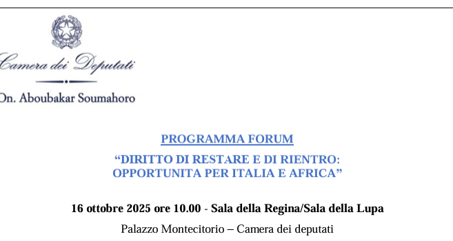 Diritto di restare e di rientro: opportunità per Italia e Africa 